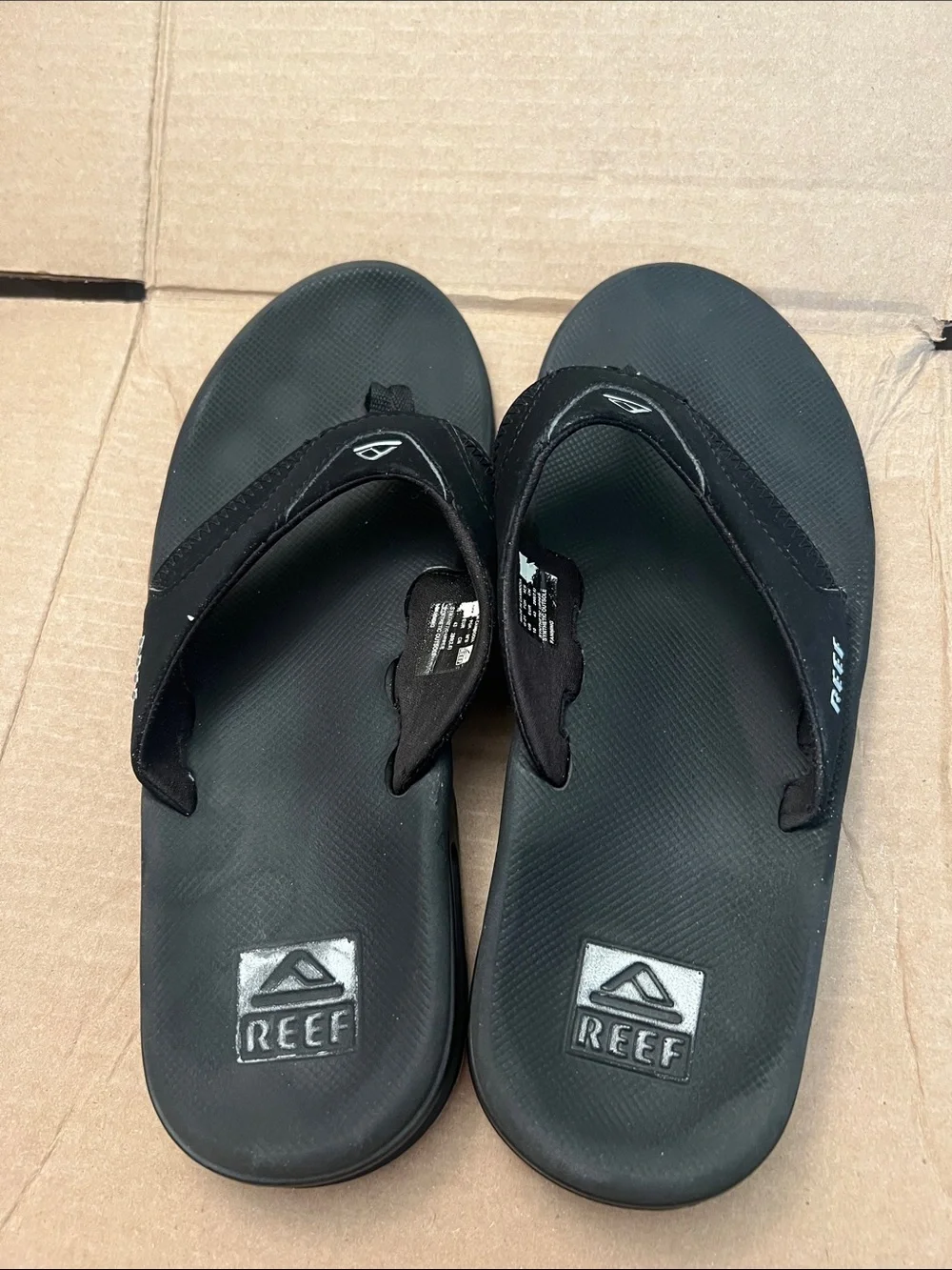 Reef Black Mens Flip Flop Sandals Size 10